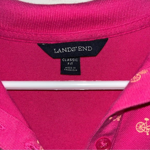 Bright Pink Polo Shirt with bicycle design - Picture 4 of 6